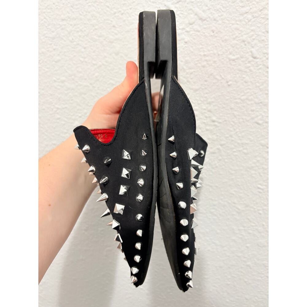 Azalea Wang Spiked Mules Studded Flats Emo Goth Whimsygoth - Picture 6 of 7